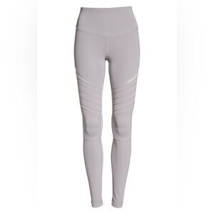 Zella Street Style High Waist Leggings Grey Bird Moto Style M